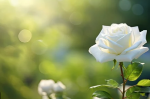 Flower with Green Background